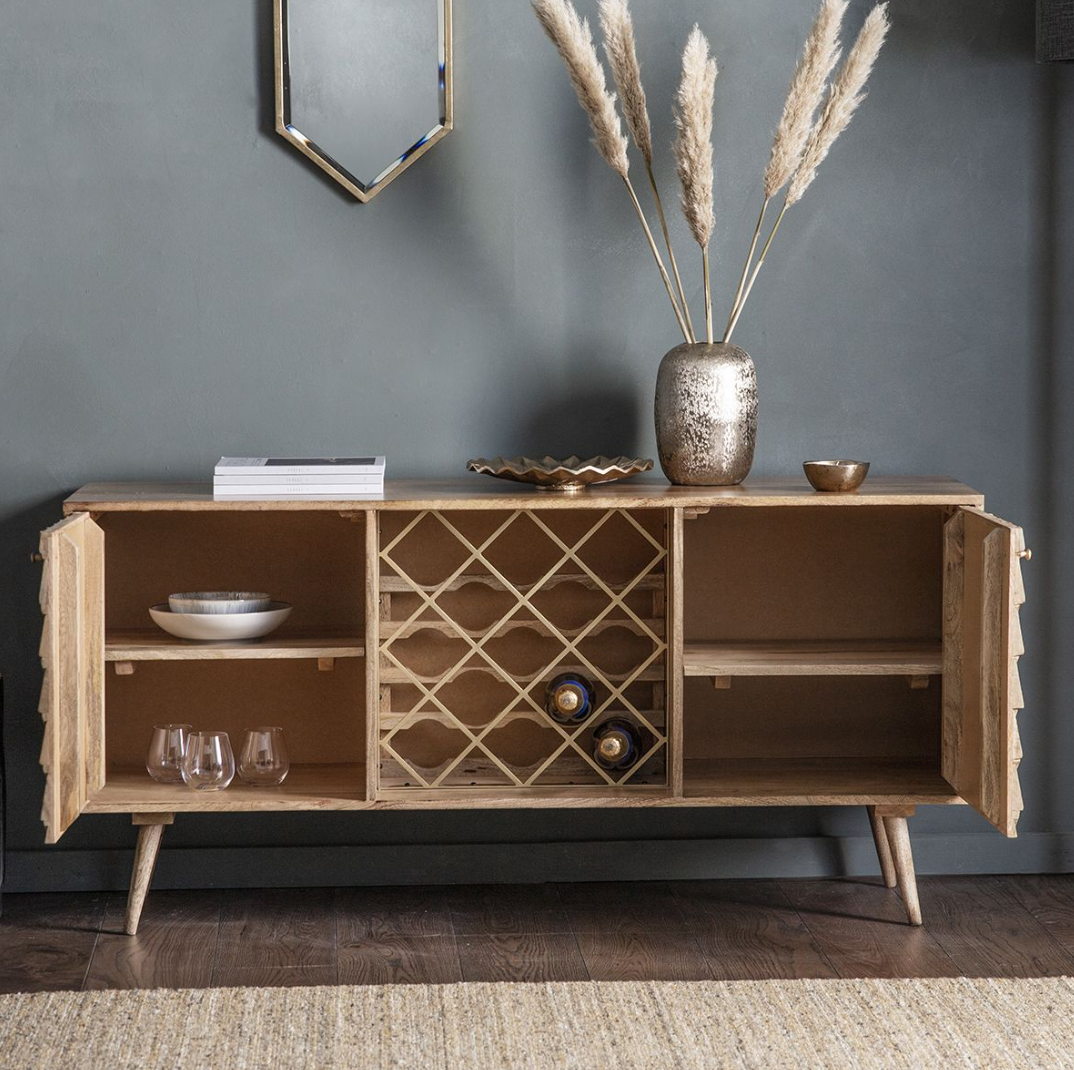 Montana Large Sideboard With Wine Rack The Drinks Cabinet Store