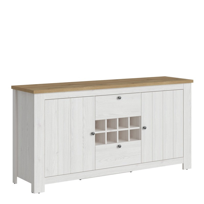 Celesto White Sideboard With Wine Rack