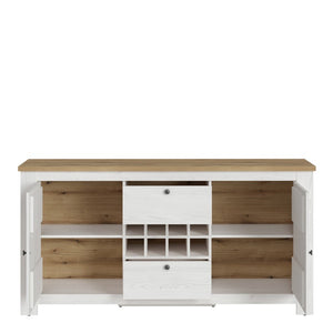 Celesto White Sideboard With Wine Rack