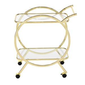 Harriet Gold Round Drinks Trolley