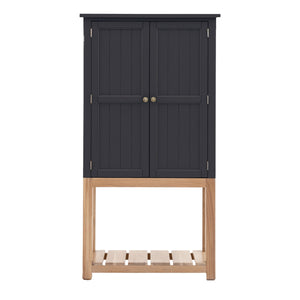 Kirkby 2 Door Cupboard Dark Grey Drinks Cabinet