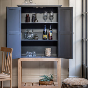 Kirkby 2 Door Cupboard Dark Grey Drinks Cabinet