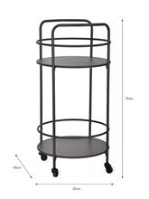 Load image into Gallery viewer, Portman Black Drinks Trolley