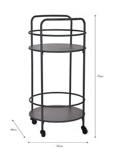 Portman Black Drinks Trolley