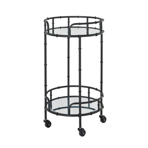 Black Ribbed Drinks Trolley