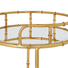 Load image into Gallery viewer, Gold Ribbed Drinks Trolley