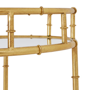 Gold Ribbed Drinks Trolley