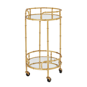 Gold Ribbed Drinks Trolley