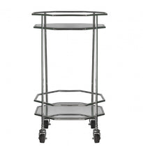 Load image into Gallery viewer, Ockendon Silver Drinks Trolley Serving Cart - 5059413391859
