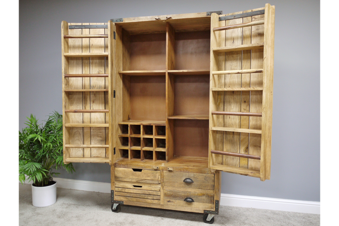 Large Storage Cabinet Industrial Retro Style Drinks Cabinet