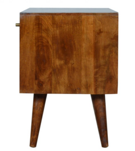 Chestnut Gold Inlay Abstract Sideboard