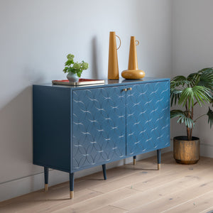 Huntingdon Cabinet Blue Bar Cabinet Sideboard