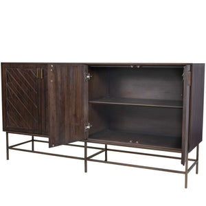 Japandi Four Door Wooden Drinks Cabinet Sideboard