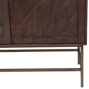 Japandi Four Door Wooden Drinks Cabinet Sideboard