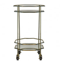 Load image into Gallery viewer, Ockendon Gold Drinks Trolley Serving Cart - 5059413391842