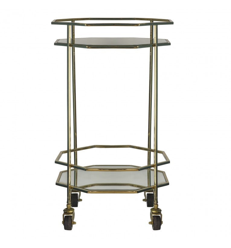 Ockendon Gold Drinks Trolley Serving Cart - 5059413391842