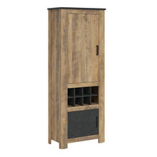 Load image into Gallery viewer, Rapallo 2 Door Cabinet with Wine Rack in Chestnut and Matera Grey