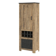 Load image into Gallery viewer, Rapallo 2 Door Cabinet with Wine Rack in Chestnut and Matera Grey