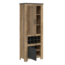 Load image into Gallery viewer, Rapallo 2 Door Cabinet with Wine Rack in Chestnut and Matera Grey