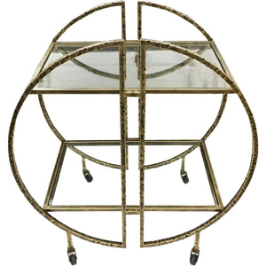 Saturn Antique Gold Two Tier Drinks Trolley - 703552