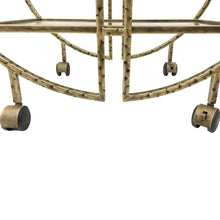 Load image into Gallery viewer, Saturn Antique Gold Two Tier Drinks Trolley - 703552