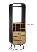 Load image into Gallery viewer, Camden Tall Drinks Cabinet Wooden 15 Bottle Home Bar
