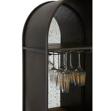 Load image into Gallery viewer, Drinks Cabinets - Dark Wood Industrial Bar Cabinet