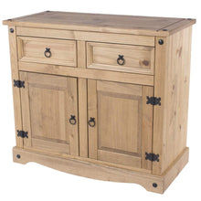Load image into Gallery viewer, Drinks Cabinets - Natural Pine Corona Two Drawer Two Cupboard Drinks Cabinet (Sideboard)