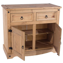 Load image into Gallery viewer, Drinks Cabinets - Natural Pine Corona Two Drawer Two Cupboard Drinks Cabinet (Sideboard)