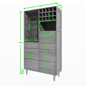 Scandic Oak Drinks Cabinet