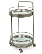 Load image into Gallery viewer, Antique Silver Two-Tier Drinks Trolley Retro Serving Cart