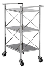 Load image into Gallery viewer, Drinks Trolleys - Naples Silver 3 Tier Drinks Trolley