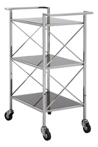 Drinks Trolleys - Naples Silver 3 Tier Drinks Trolley