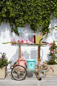 Two Tier Gold Drinks Trolley Cocktail Cart