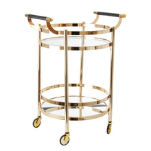 Load image into Gallery viewer, Drinks Trolleys - Two-Tier Rose Gold Drinks Trolley Cocktail Cart