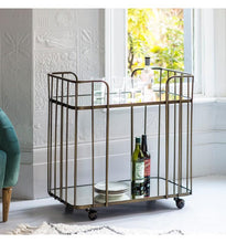 Load image into Gallery viewer, Verna Bronze Drinks Trolley Cart - 5055999244923