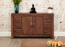 Load image into Gallery viewer, Mayan Walnut Large Six Drawer Sideboard