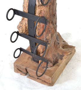 Large Eroded Wooden Wine Rack