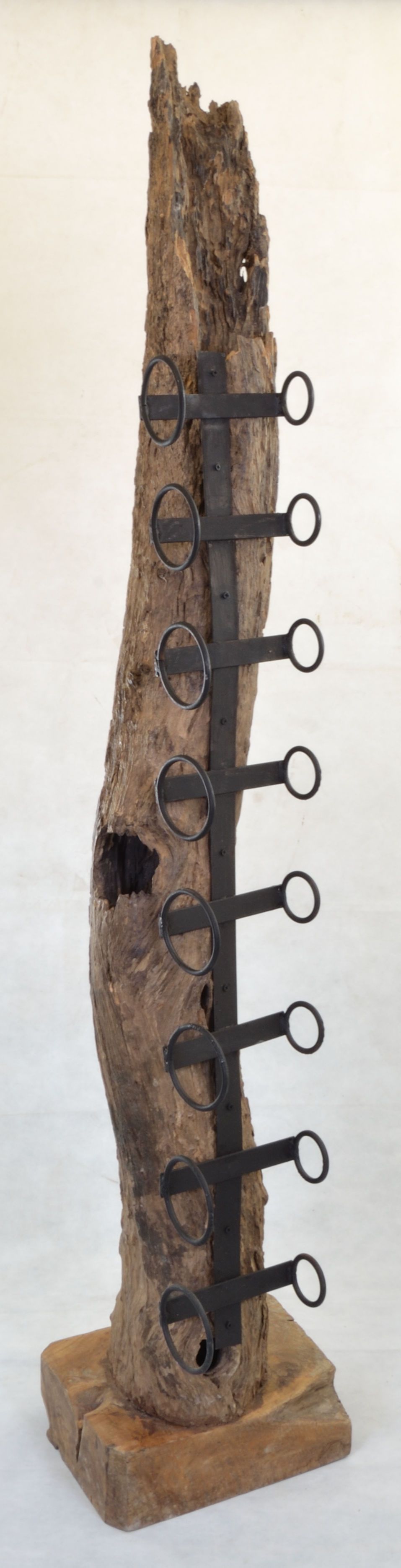 Medium Eroded Wooden Wine Rack