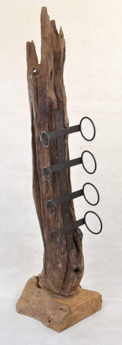 Small Eroded Wooden Wine Rack