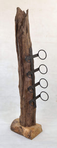 Small Eroded Wooden Wine Rack