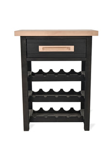 Wooden Notgrove Black Wine Rack