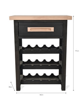 Load image into Gallery viewer, Wooden Notgrove Black Wine Rack